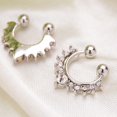 thumbnail image 4 of Opvise Fashion Women Rhinestone Inlaid Nose Ring Clip Hoop Piercing Body Jewelries, 4 of 8