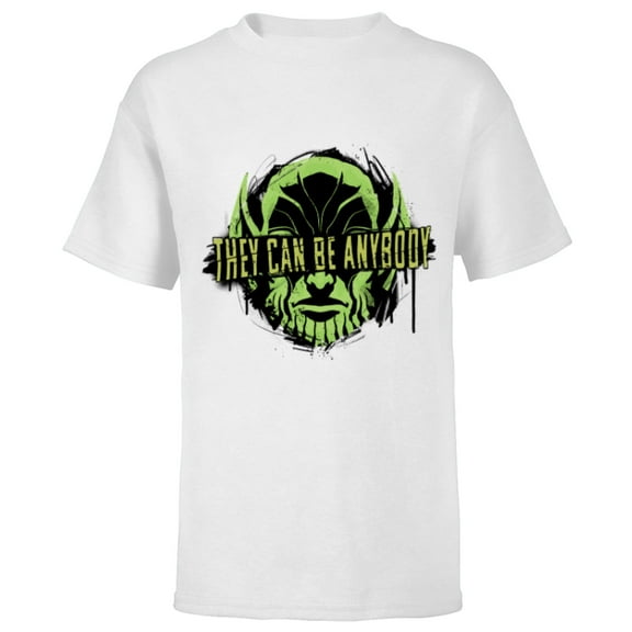 Marvel Studios Secret Invasion Skrull They Can Be Anybody - Short Sleeve T-Shirt for Kids - Customized-White