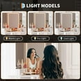thumbnail image 5 of Corner Vanity Desk and Stool, Corner Makeup Vanity with LED Lighted Mirror Charging Station and Cabinet for Bedroom, White, 5 of 6