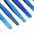 thumbnail image 5 of 8pcs Eyelash Tweezers Stainless Steel Fine Tip Ergonomic Blue Titanium Eyelash Extension Tweezers Set for Professional, 5 of 5