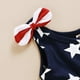 thumbnail image 4 of Vestido de niña Herrnalise con rayas y estrellas para el Día de la Independencia, con tirantes y bandera, 4 of 8