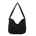 thumbnail image 5 of Bolso de algodón para mujer, otoño e invierno 2025, nuevo estilo, tendencia, línea de bordado de diamantes, bolso de mano de gran capacidad, bolso de hombro informal, bolso de axila, 5 of 5