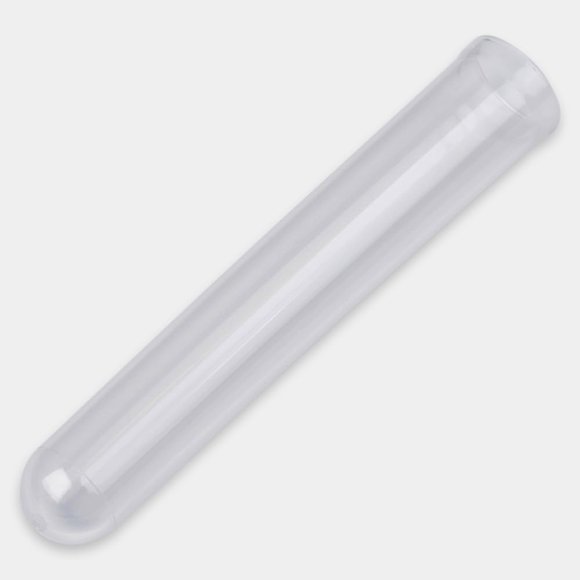 16x100mm Test Tubes, PS Plastic, Round BTM, 14ml Vol, Karter Scientific 206S2 (Pack 500)