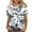 Blue, variant on JTZGDY Fashion Womens T-Shirts Trendy Oversized Casual Summer Short Sleeve Ruched Pleated Crewneck Tunic Blouse Cute Tie Dye/Floral Pattern Graphic Tees Shirt Tops Navy#01 XL