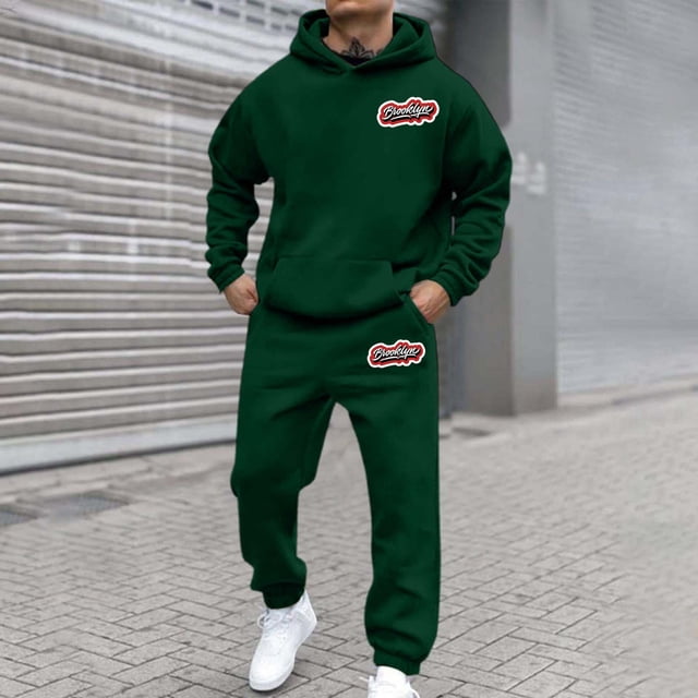 WILLBEST Sudaderas De Hombre para Hombre y Mujer, Conjunto De Sudadera con Capucha Deportiva De Manga Larga con Estampado De Letras Informal A La Moda De Otoño e Invierno XXGrande