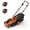 orange, variant on 17" Cord-Free Electric Lawn Mower, 2x20V 4.0Ah Batteries - Brushless Motor - 2-in-1 Bagging & Mulching - Walk-Behind Push Mower with Charger
