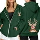 thumbnail image 1 of WILLBEST Sudadera Deportiva para Mujer Ladies' Christmas Printed Zipper Long Sleeved Pocket Adjuststring Casual Hooded Sweatshirt 2032 Grande, 1 of 8