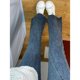 thumbnail image 4 of Pantalones vaqueros de estilo coreano para mujer, Jeans sueltos de nicho con piernas anchas para mujer, Pantalones rectos casuales de cintura alta, moda, 4 of 5