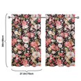 thumbnail image 4 of Small Floral Kitchen Curtains - 2 PCS Vintage Bloom Print, Rod Pocket Design, Farmhouse Window Treatment, 4 of 4