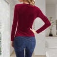 thumbnail image 3 of Sudadera Mujer Otoño Invierno Cuello en V Jersey Causal Elegante Tops sueltos, 3 of 6