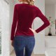 thumbnail image 3 of Sudadera Mujer Otoño Invierno Cuello en V Jersey Causal Elegante Tops sueltos, 3 of 6