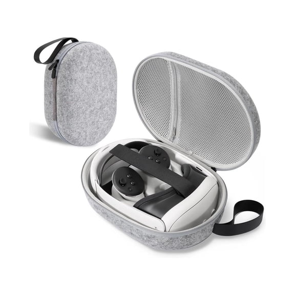 Hard Carrying Case for Meta Quest 3 - Compact design, Multiple Compartments for Elite Version VR Headset, Controllers and Accessories, Travel with Protection
