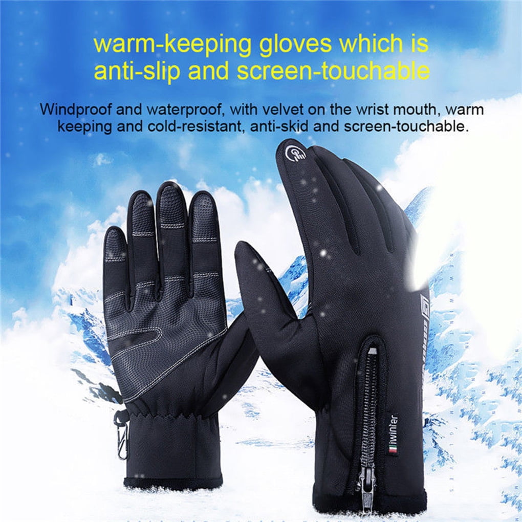 Men Women Winter Thermal Touch Screen Gloves Outdoor Sport Ski Gloves Waterproof