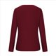 thumbnail image 5 of Camiseta de Mujer con Encaje de Piña y Costuras, Color Liso, Larga, Cuello Redondo, Informal. Vino Tinto L, 5 of 6