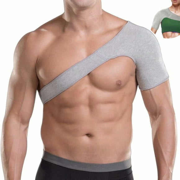 Bamboo Charcoal Shoulder Brace, Single Support Compression Sleeve Arm Support Strap Wrap Belt Band Pad for Men, Women