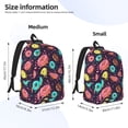 thumbnail image 4 of Daiia Donuts1 Vintage Canvas Backpack for Men and Women ,Hiking Backpack,Travel Laptop Bag for School,Large Capacity Backpack, 4 of 8
