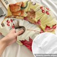 thumbnail image 4 of Queen Size Fitted Sheet Set - Pumpkins Fall 3 Piece Bedding Sets 16" Deep Pocket Fitted Sheet with 2 Pillowcases, Thanksgiving Maple Leaves Mushroom Rustic Brushed Microfiber Hotel Luxury Bed Sheets, 4 of 9