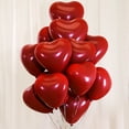 thumbnail image 3 of 100pcs Red Heart Latex Balloons – Romantic Party Decorations for Valentine’s Day, Weddings，Birthday party & More, 3 of 3