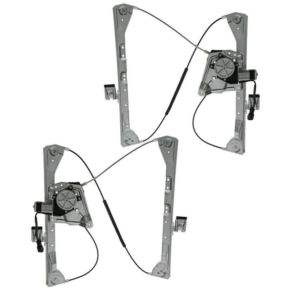 TRQ Rear Power Window Regulator Pair Set Kit for Pontiac Aztek Buick Rendezvous WRA50752