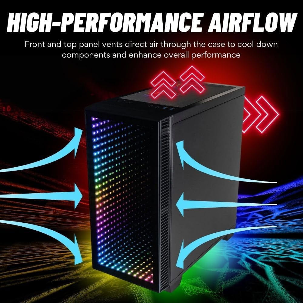 Continuum Micro RTX 5070 12GB, 24-Core Intel Ultra 9 285K CPU, 32GB DDR5 RAM, 1TB Gen4 NVMe SSD, Gaming Desktop PC w/Windows 11 Pro, 3-Year Warranty, RGB Keyboard+Mouse, Internal Wi-Fi 6E