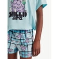 thumbnail image 4 of Justice Girls Short Sleeve Tee with Shorts Pajama 2-Piece Set, Sizes 5-18, 4 of 5