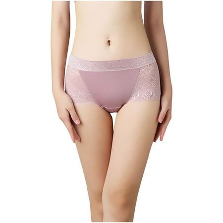 Hot Price: Panty for Women  Ropa Interior de Mujer  Women s Lace Breathable Thin Ice Silk Women s Oversized Underwear SOPATENOR Watermelon Red 4XL