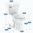 thumbnail image 6 of Two-Piece Elongated 1.28 GPF Siphonic Flush Toilet with Soft Close Seat, Universal Height ADA Cotton White (Toilet Seat Included), 6 of 7