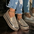 thumbnail image 6 of Women's Slip Ons Lightweight Flats Sneakers Walking Trendy Sequins Casual Loafers Travel Shoes, 6 of 7