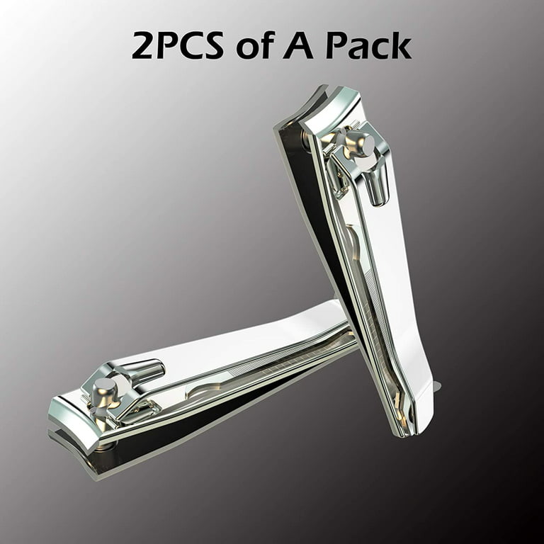 2pcs Stainless Steel Nail Clippers & Nail Cutter Set, Thick Toe