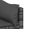 thumbnail image 5 of vidaXL Garden Corner Sofas with Cushions 2 pcs Grey Poly Rattan, 5 of 5