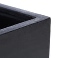 thumbnail image 4 of SAFAVIEH Borsla Modern Glam Square Patio Planter with Stand, Natural/Black, 4 of 7