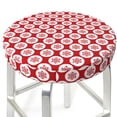 thumbnail image 3 of Susaid Snowflakes Print Elastic Bar Stool Cover Personalized Washable Stool Cover for Barbershop Home Bar Kitchen-12 inch, 3 of 7