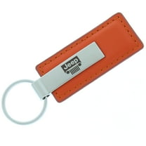 Jeep Grill Orange Rectangular Leather Key Chain