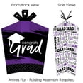 thumbnail image 3 of Big Dot of Happiness Purple Graduation Table Decorations - Party Fold and Flare Centerpieces - 10 Count, 3 of 7