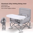 thumbnail image 3 of Silla comedor para niños ZHAOCHENG con bandeja elevador plegable rosa, 3 of 5