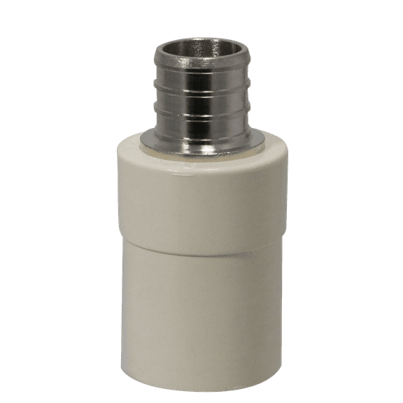 2 Pcs XFITTING 3/4" Inch Pex x 3/4" Inch Pex CPVC Transition Coupling, 3-3-2=2XX