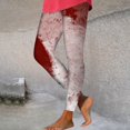 thumbnail image 2 of Halloween Leggings for Women Pumpkin Witch Ghost Horror Printed Tights Pants Halloween Outfit(Wine,L), 2 of 4