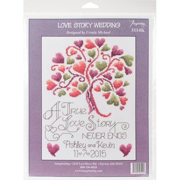 I3114 Love Story Counted Cross Stitch Kit-7.5"X10" 14 Count