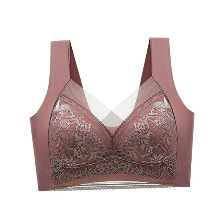 

Womens Wireles Every Day Comfortable Wide Shoulder Straps Girls Ladies Underwear Camel Color L 75BCD