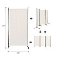 thumbnail image 3 of Gaildon 71’’L*99’’W 3-Pane Portable Folding Privacy Room divider,White, 3 of 10