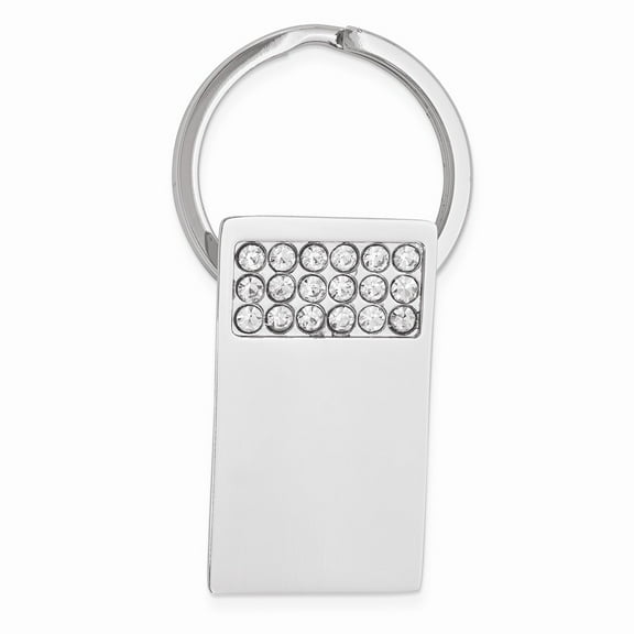 FB Jewels Rectangle Swarovski Crystal Key Ring