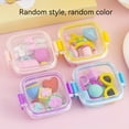thumbnail image 1 of QJUHUNG Charming Lunch Box with Dessert Themed Erasers - Creative Stationery Set  TPR Material Lunch Box Accessories, 1 of 7