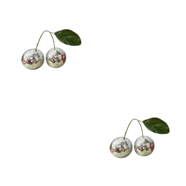 Kearding Cherry Disco Balls Kawaii Espejo Iluminación Vidrio Decoración para el hogar Bar Vacaciones Type4 NO4