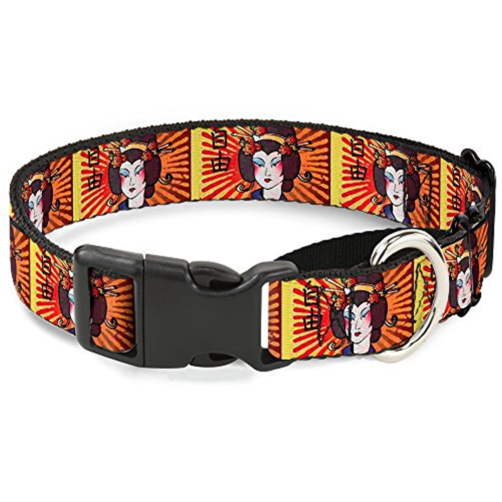 Buckle-Down Geisha Distressed Repeat Martingale Dog Collar