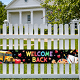 thumbnail image 2 of LUUFILx Welcome Back Banner Colorful School Bus Backdrop Classroom Decoration Party Supplies Events Photography Props Background Decor, 2 of 8