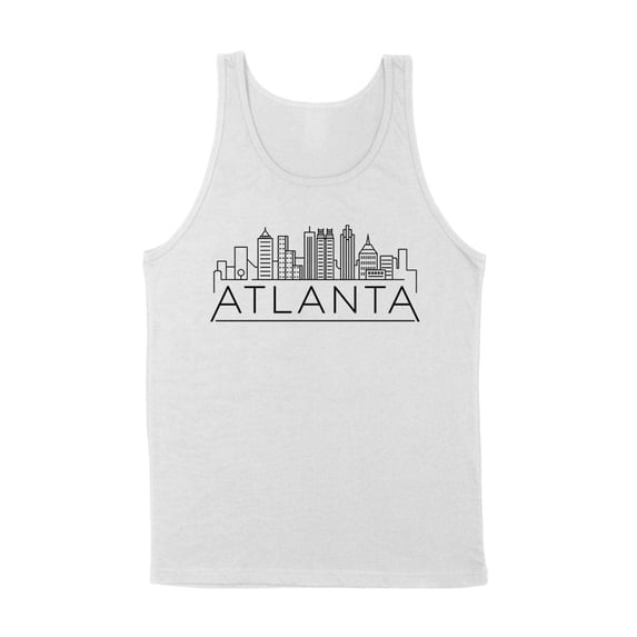 Skyline Atlanta Georgia Tank Top Unisex Large White