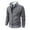 Gray, variant on Xysaqa Men's Full Zip Soft Comfy Knitted Cardigan Sweater Classic Slim Fitted Business Work Cardigan Sweaters Casual Stand Collar Mens Fashion Fall Winter Clothes Dark Gray