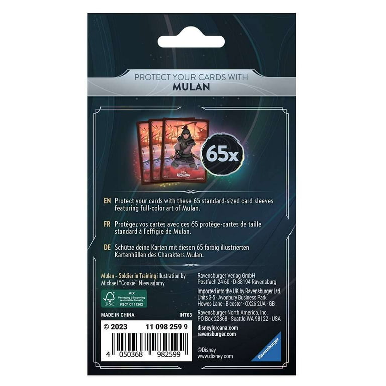 Ravensburger Disney Lorcana TCG: Mulan Rise of The Floodborn Card Sleeve  Pack, 65 Sleeves, Age 8+ - Walmart.com