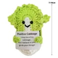 thumbnail image 6 of Ptetnvg Funny Positive Knitted Doll Ornament Mini Smiling Vegetable Fruit Chicken Hand Woven Doll with Positive Card Woolen Yarn Knitting Doll Decoration, 6 of 7