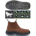 thumbnail image 5 of HANDMEN Men's Slip On Soft Toe Waterproof Slip Resistant Anti-static Puncture-proof Work Boots, CRZ802, 10.5D, 5 of 6